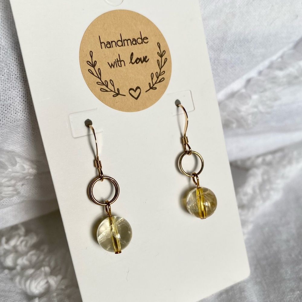 Handcrafted 14k Gold Filled + Citrine Earrings